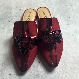 Red Katy Perry Stephanie Mules Size 6.5